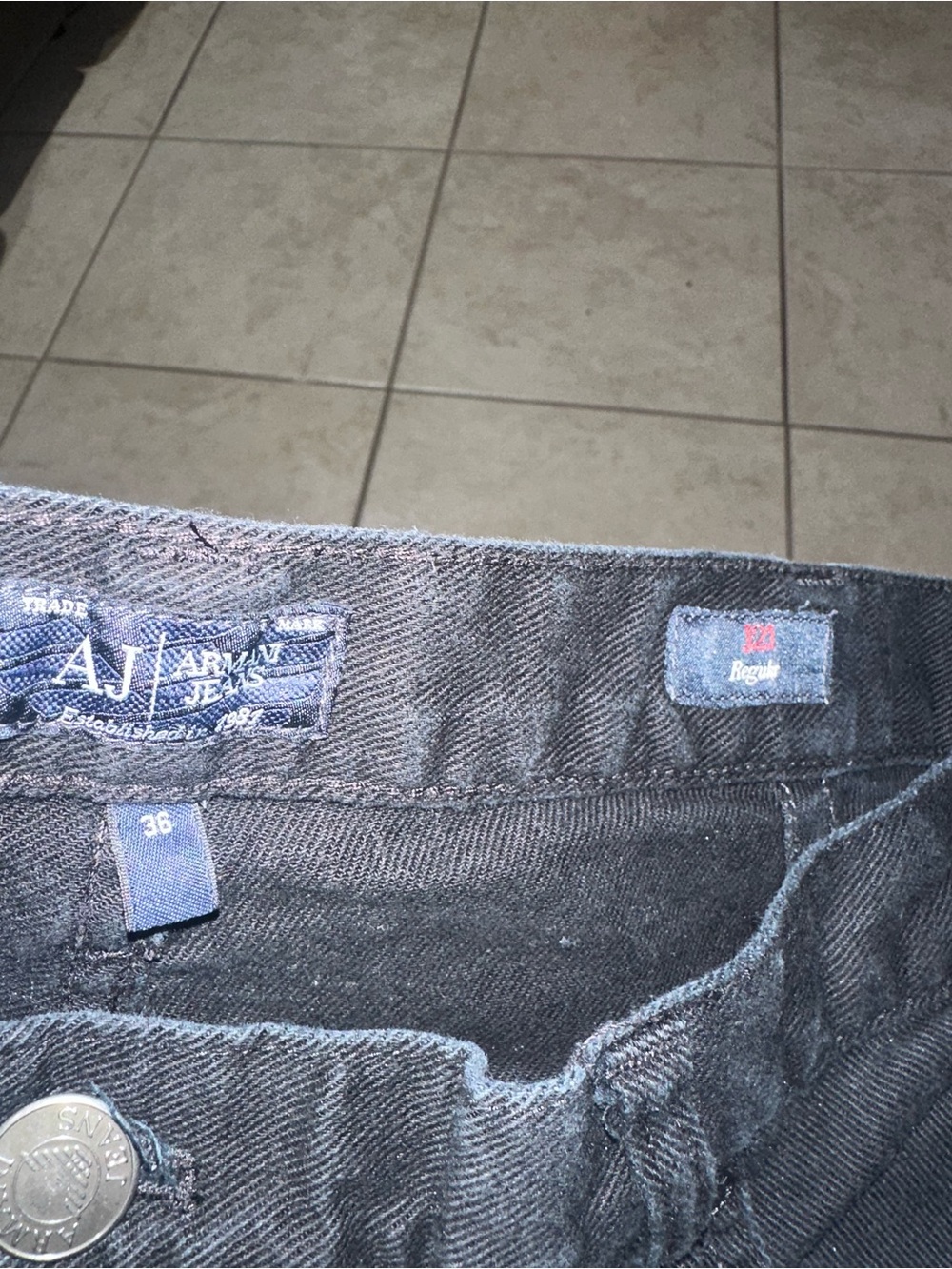 Armani Jeans Men's Straight Jeans in Black - Picture 3 of 7